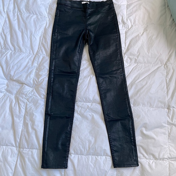 H&M Shiny Coated Jeggings, Size 6, fits like size 4 - Picture 1 of 6